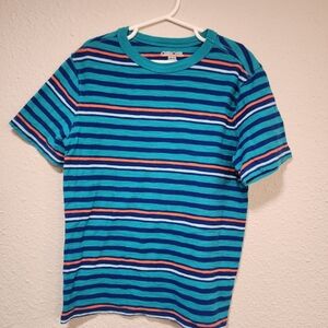 Cherokee Blue and Green Short Sleeve Tee Nautical Stripes